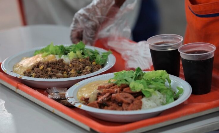 Exemplo de refeição no restaurante popular