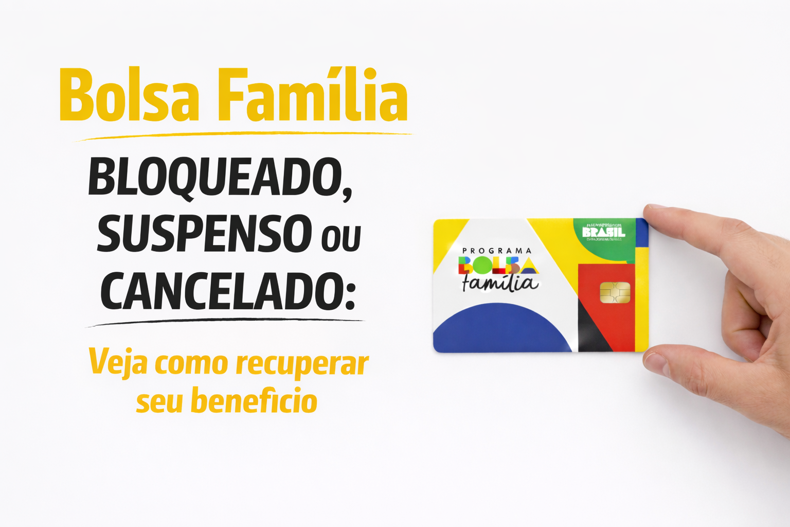 Bolsa Família bloqueado, suspenso ou cancelado: veja como recuperar seu benefício