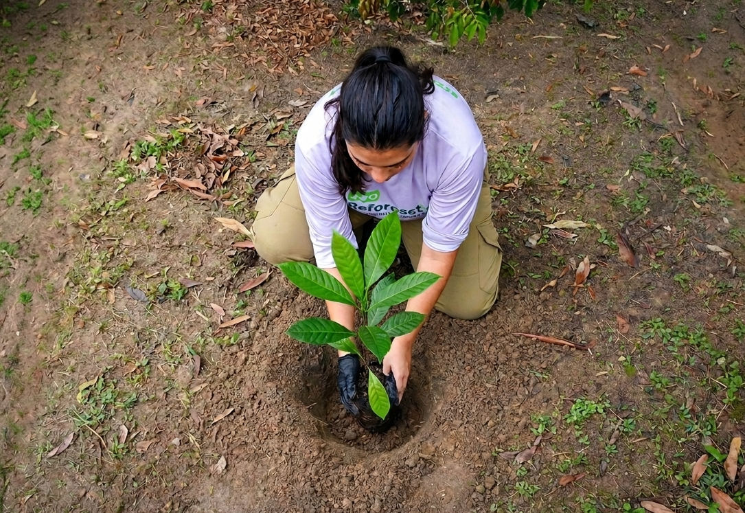 Família plantando - Bolsa Verde