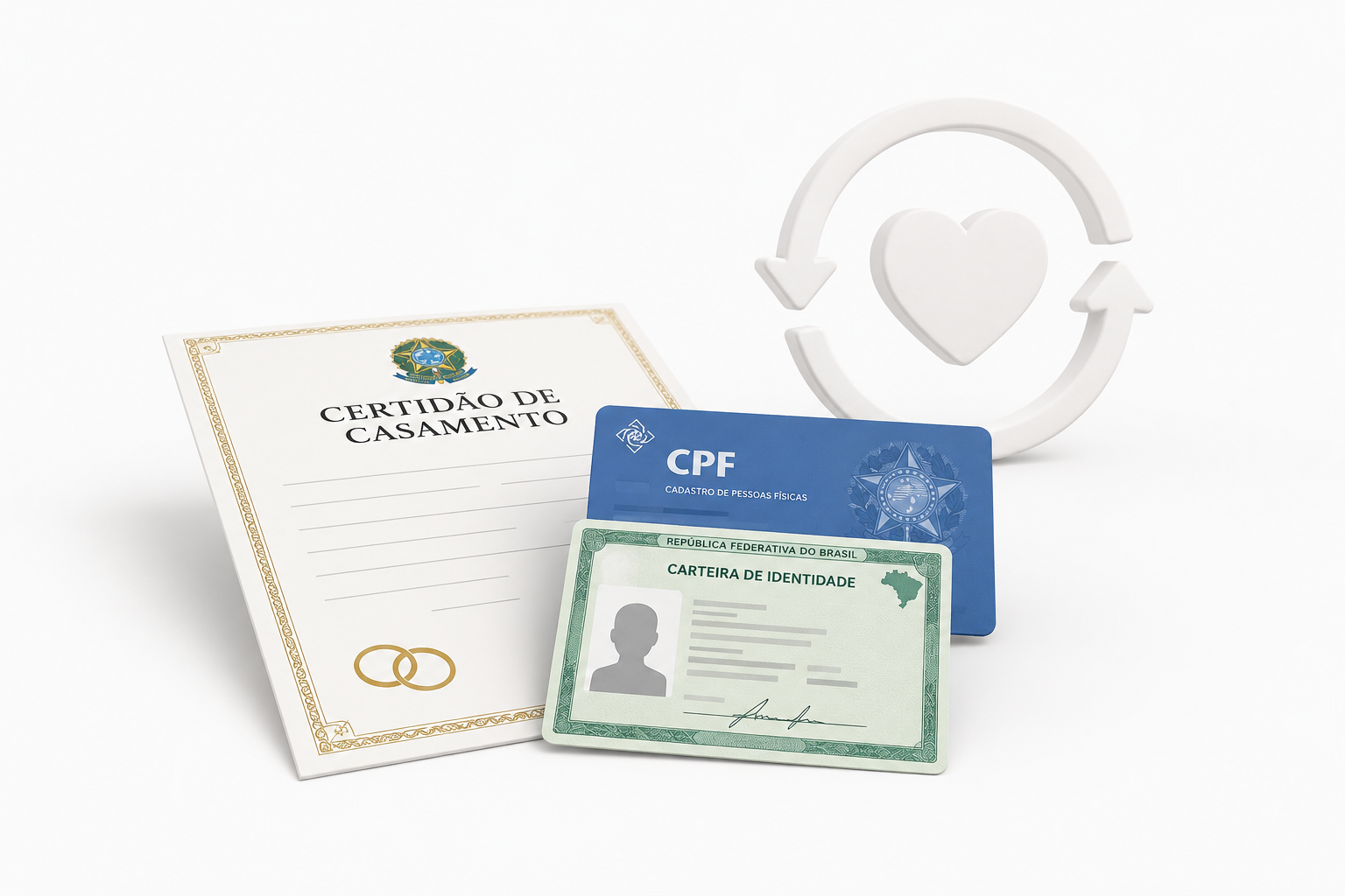 Como atualizar nome e estado civil nos documentos após o casamento